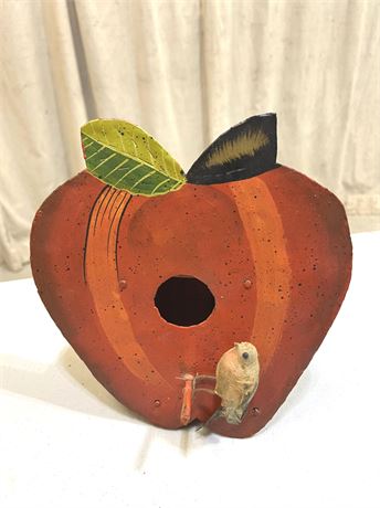 Metal Apple Bird House