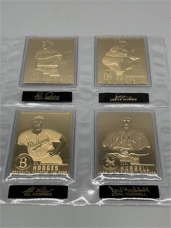 Copperstown Collection 22KT Baseball Cards - Lot 5