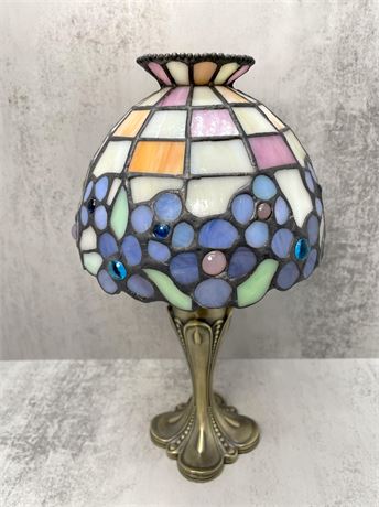 Party Lite Stained Glass Table Lamp