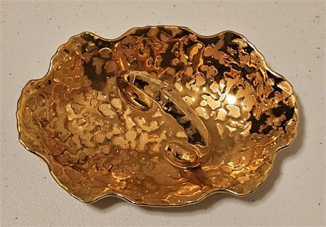 Weeping Gold 22kt Dixon Art Studio Candy Dish