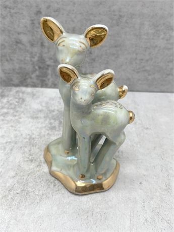 KASS Iridescent Porcelain Deer Figure
