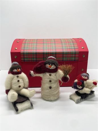 Wool Snowmen