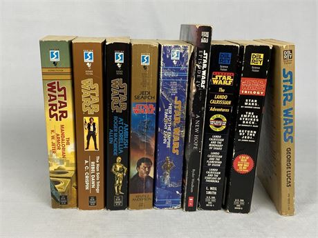 Nine (9) Star Wars Paperbacks