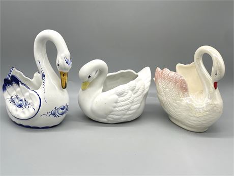 Porcelain Swans