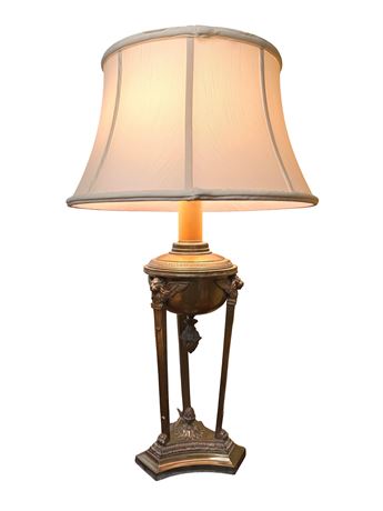 Empire Style Brass Table Lamp