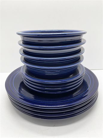 Vintage Blue FiestaWare Plates and Bowls