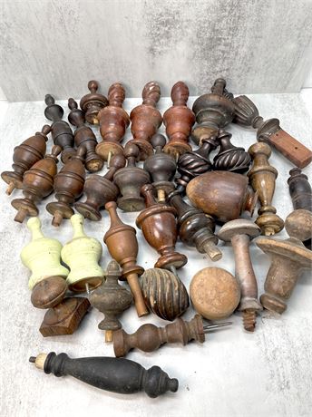 Antique and Vintage Wood Finials