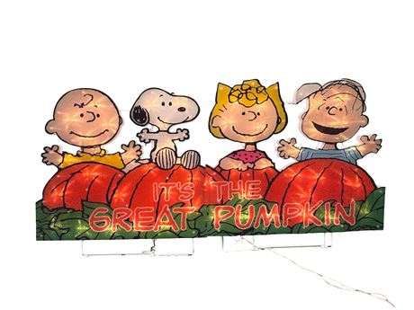 It's the Great Pumpkin Charlie Brown Peanuts Gang Halloween Light Up Décor