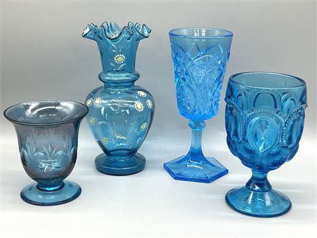 Blue Glass Decoratives