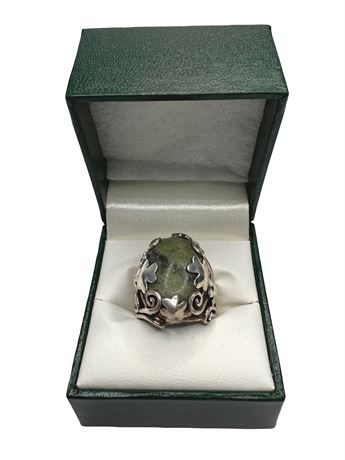 Irish Connemara Sterling Silver Marble Ring