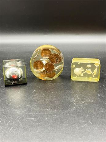 Lucite Paperweights