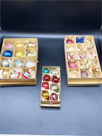 Three (3) Boxes of Vintage Christmas Ornaments