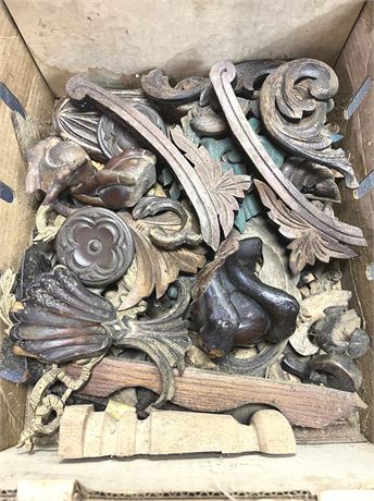 Hand Carved Wood Decoratives Lot 5