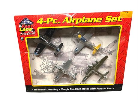 Fast Lane Diecast 4-Pc WWII Airplane Set