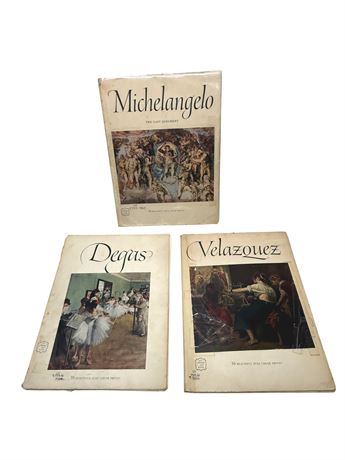 1950s Abrams Art Book Michelangelo, Degas, Velazquez