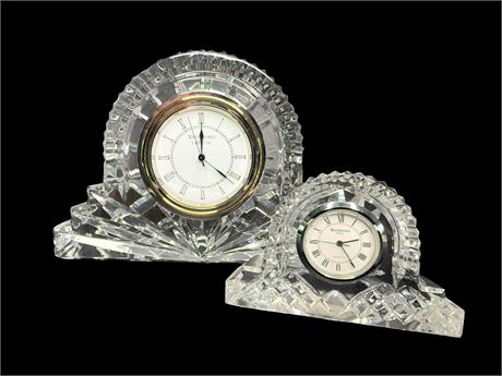 Waterford Crystal Large and Small Clocks
