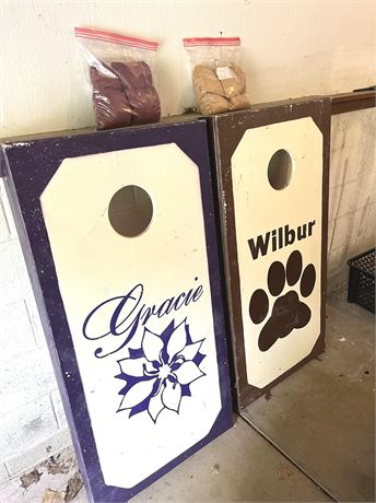 Wood Corn Hole Boards w/ Bags