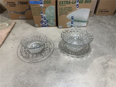 Two Glass Punch Bowls