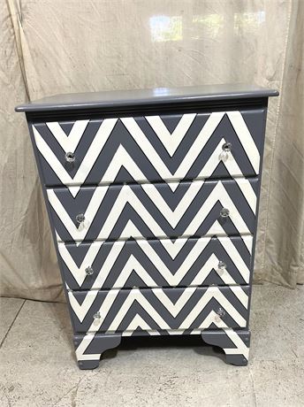 Solid Wood Painted Four-Drawer Chest of Drawers