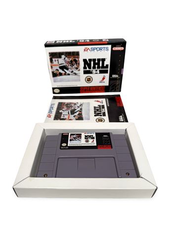 NHL Hockey '94 (Super Nintendo, 1993) Box Manual Complete CIB
