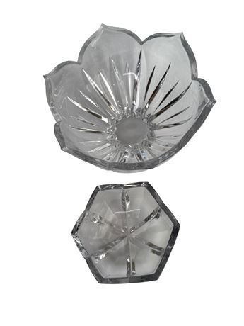 Crystal Lotus and Tulip Shaped Bowls