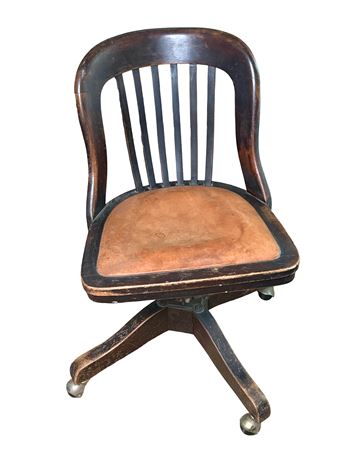 Antique Bankers Swivel Chair