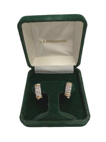 Appraised 14kt Yellow and White Gold Earrings