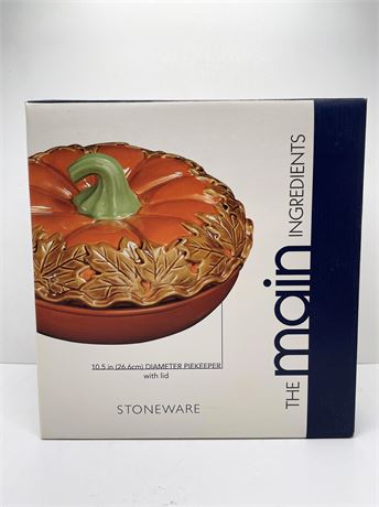 NEW Pumpkin Stoneware Pie Keeper