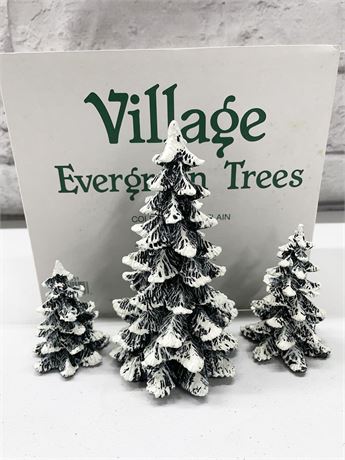 Dicken's Village Evergreen Trees