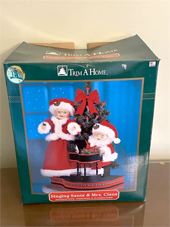 Trim A Home Singing Santa & Mrs. Claus