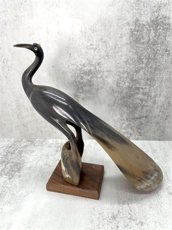 Vintage Carved Horn Birds Lot 4