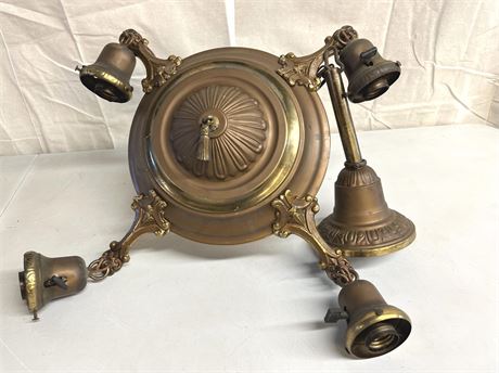 Antique Brass Victorian Hanging Light Fixture