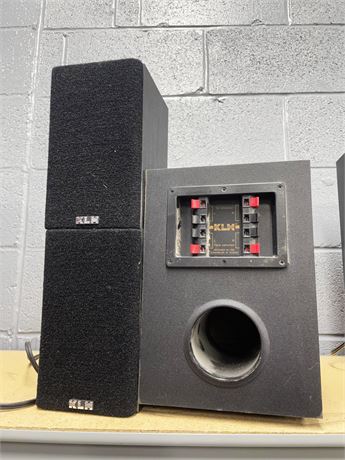 KLH Subwoofer and Speakers
