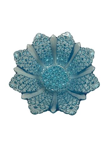 Vintage Sky Blue Glass Bowl