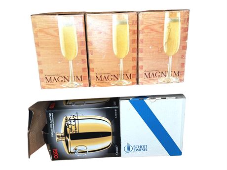 Wine Glasses and Ice Bucket