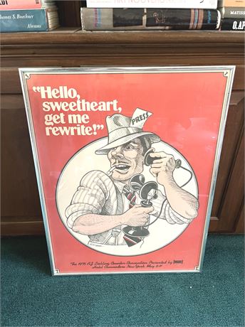 1975 M. Norman poster "Hello, sweetheart, get me rewrite!"