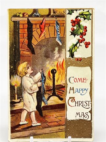 Antique Christmas Postcard Lot 12