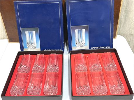 Cristal D�Arques Lead Crystal Longchamp Footed Champagne Glasses