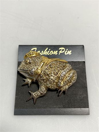 Frog Gold Tone Fashion Pin