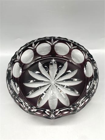Bohemian Garnet Glass Bowl