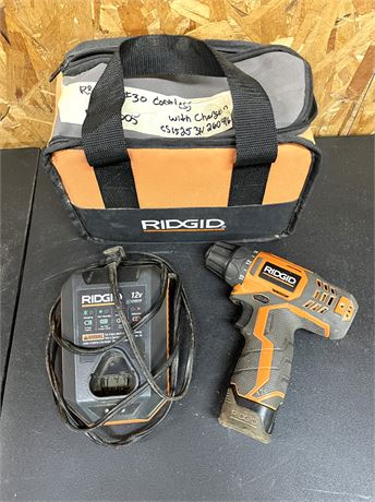 RIDGID 12-Volt Lithium-Ion 3/8-Inch 2-Speed Cordless Drill Kit