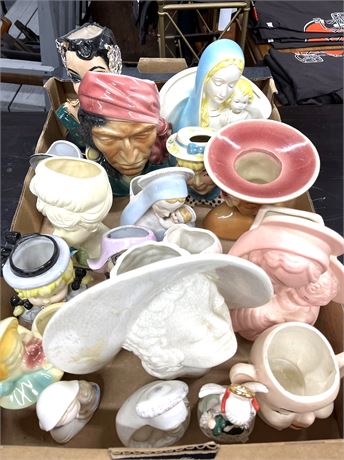 LARGE Porcelain Head Vase Lot