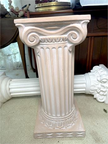 Painted Greek Column Plant Stand