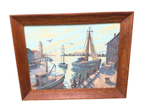 Original Boat Harbor Painting