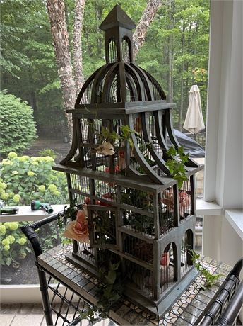 Large Wood Decorative Bird House