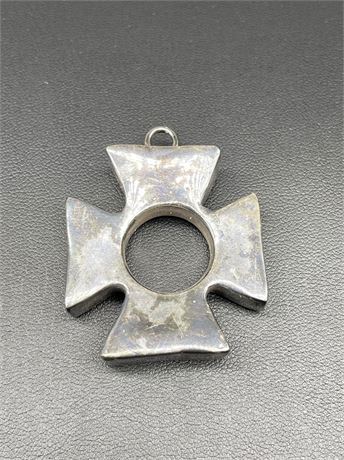 Sterling Silver Iron Cross Pendant