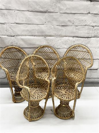 Rattan Style Doll Chairs