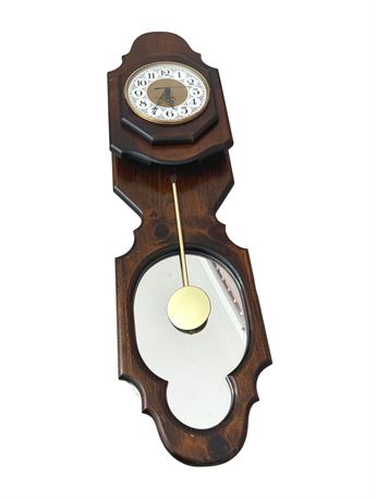 Vintage Schoolhouse Style Pendulum Wall Clock