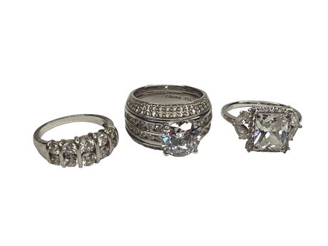 Sterling Silver Rings Size 9-9.5