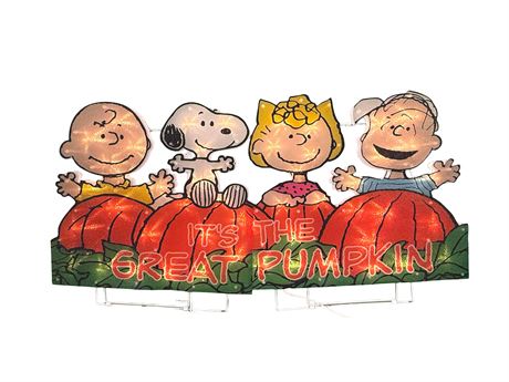 It's the Great Pumpkin Charlie Brown Peanuts Gang Halloween Light Up Décor